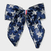 Cat & Jack Girls Americana Sequin Star Hair Bow Barrette Blue