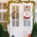 Absnfatu Let It Snow Christmas Wood Door Sign Hanging Decor
