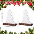 [Like New] Beeveer Christmas Tree Stocking Holder White Wooden Mantle Hanger 9.8 Inch 2 Pc