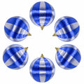 12 Pcs Christmas Thread Wrapped Balls Ornaments 2.4 Inch Holiday Decor
