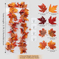 [Like New] RECUTMS 2Pcs Artificial Autumn Maple Leaves Garland 2.5FT Fall Decor