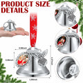 Syhood 16pcs Christmas Sublimation Bell Ornaments Red Metal Angel Frame