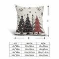 Christmas Pillow Covers Set of 2 18x18 Black Red Grey Xmas Tree Snowflakes