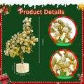COTOSEY 12" Mini Christmas Red Berries Tree with Light Red Xmas Decor