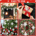 24 Pcs Snowflake Drop Ornaments Clear Decorative Hanging for Christmas Tree