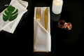 Yourtablecloth Chambray Cloth Napkins Set of 6 Natural 20x20