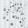 LANGXUN 36pcs Grey Christmas Tree Decorations Balls Shatterproof Ornaments