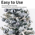 LANGXUN 36pcs Grey Christmas Tree Decorations Balls Shatterproof Ornaments