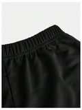 RoseSeek Girl's Wide Leg Star Print Sweatpants High Waist Black Size 12Y