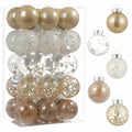 YYHUAWU Clear Christmas Ball Ornaments Set 30pcs 2.36" Champagne