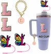 Stanley Straw Covers Chenthy 2pcs Topper 1pc Alphabet Charm 2pcs Stickers L