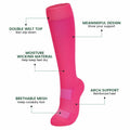 Zando Youth Athletic Multi-Sport Knee High Socks Pure Rose Red Size M 8-12