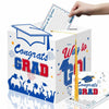 Premium Graduation Card Box Holder with 12 Cards and Tassel, Classic Design