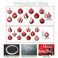 24pcs Red Peppermint Candy Ornaments & Yard Signs Christmas Tree Decor