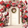 24pcs Red Peppermint Candy Ornaments & Yard Signs Christmas Tree Decor