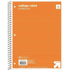 up&up™ Spiral Notebook 1 Subject College Ruled 70 Pages 7.5x10.5 Orange