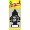 Little Trees Car Air Freshener 6 Pack – Black Ice Hanging Paper Tree Scent