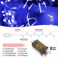 Heceltt 1140 LED 449FT Outdoor String Lights Blue 8 Modes Timer IP44