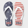 Goodfellow & Co Men's Brent Americana Flip Flop Sandals Red/White Size L 11/12