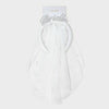 Bride Headband with Veil White Wedding Bridal Hair Accessory