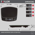 [Like New] Taylor Waterproof Digital Kitchen Scale 11lb Black