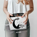 Henhesaha Witchy Cat Makeup Bag Cosmetic Travel Toiletry Bag Black