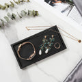 Luxspire Bathroom Vanity Tray Resin Organizer 8x4in Matte Black Mini