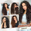 [Like New] FLUFYMOOZ 4PC 100% Protein Silk Hair Extensions 20in Curly Dark Chocolate Brown