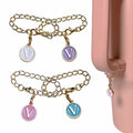 Tingyework 4PCS Letter Charm for Stanley Cup 30oz 40oz Handle V