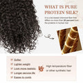 [Like New] FLUFYMOOZ 4PC 100% Protein Silk Hair Extensions 20in Curly Dark Chocolate Brown