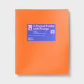 2 Pocket Plastic Folder with Prongs Purple Set of 6 Heavy Duty Letter Size