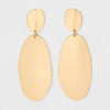Universal Thread™ Larger Irregular Disc Drop Earrings Gold