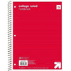 up&up™ Spiral Notebook 1 Subject College Ruled 70 Pages 7.5x10.5 Red