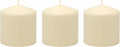 [Like New] 6 Pack Ivory Wax Pillar Candles 3x3 Inch 18 Hour Unscented Traditional Wedding