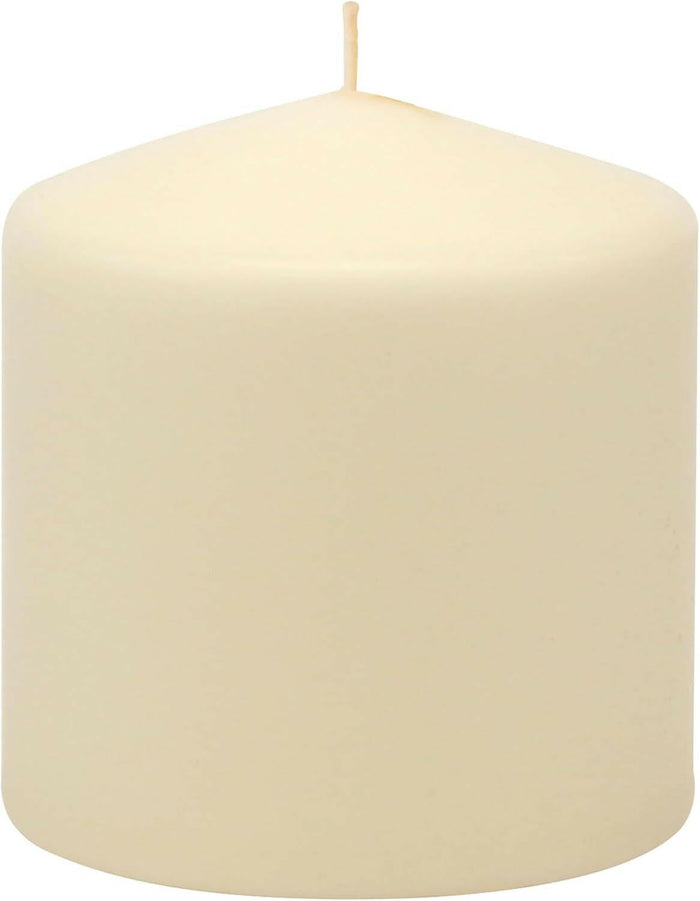 [Like New] 6 Pack Ivory Wax Pillar Candles 3x3 Inch 18 Hour Unscented Traditional Wedding