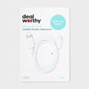 Dealworthy USB-A to USB-C Cable 3ft White