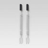 Room Essentials Stainless Steel Extension Forks 2pk Black Polypropylene Handle