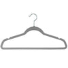 Laura Ashley Kids Velvet Hangers Heathered Gray 25pk Non-Slip 13.5in Gray