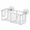 InterDesign Classico Bathroom Shower Suction Caddy Basket Silver Rust Resistant