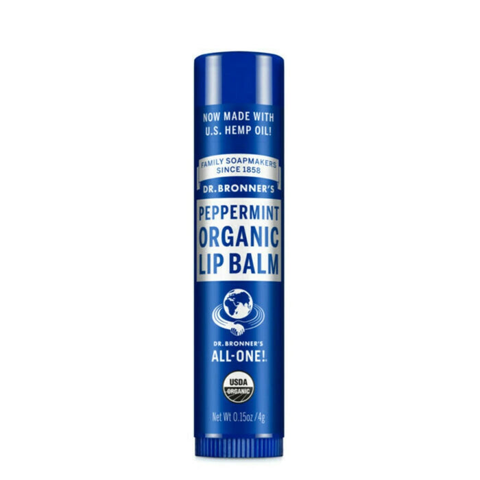 Dr. Bronner's Organic Peppermint Lip Balm 0.15 oz