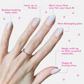 Olive & June Press-On Nails Medium Oval 42ct Pure White Syrup Gradient