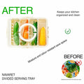 [Like New] Snackle Box Divided Serving Tray with Lid & Handle 4 Compartments