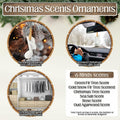 Heigble 6 Sets White Music Note Christmas Tree Hanging Scented Ornaments