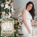 Heigble 6 Sets White Music Note Christmas Tree Hanging Scented Ornaments