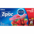 Ziploc Double Zipper Storage Bags Clear Plastic 0.6 lbs Size 2.5