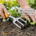 Fiskars Ergo Cultivator Heavy Duty Garden Tool with Hanging Hole 12"