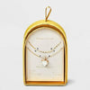 A New Day™ 14K Gold Dipped CZ Mother of Pearl Heart Pendant Necklace Gold