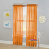 No. 918 Calypso Sheer Voile Rod Pocket Curtain Panel Orange 59x84