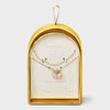 A New Day™ 14K Gold Dipped Cubic Zirconia Rose Quartz Butterfly Pendant Necklace
