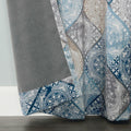 Sun Zero Reardon Global Medallion Efficient Grommet Curtain Panel 54x84 Indigo